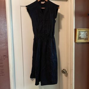 Eshakti cotton button up elastic waist dress.